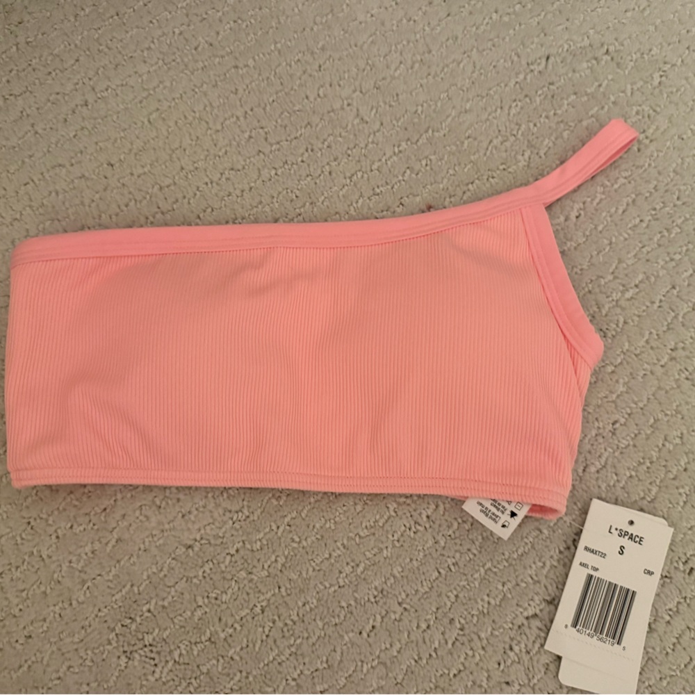 NWT L SPACE ONE SHOULDER BIKINI TOP